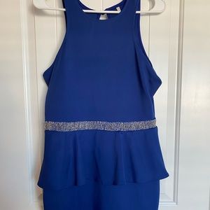 size large peplum dress